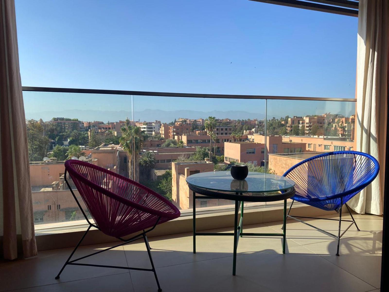 Luxueux Appart Hivernage Avec Vue Sur L"Atlas Marrakesh Bagian luar foto